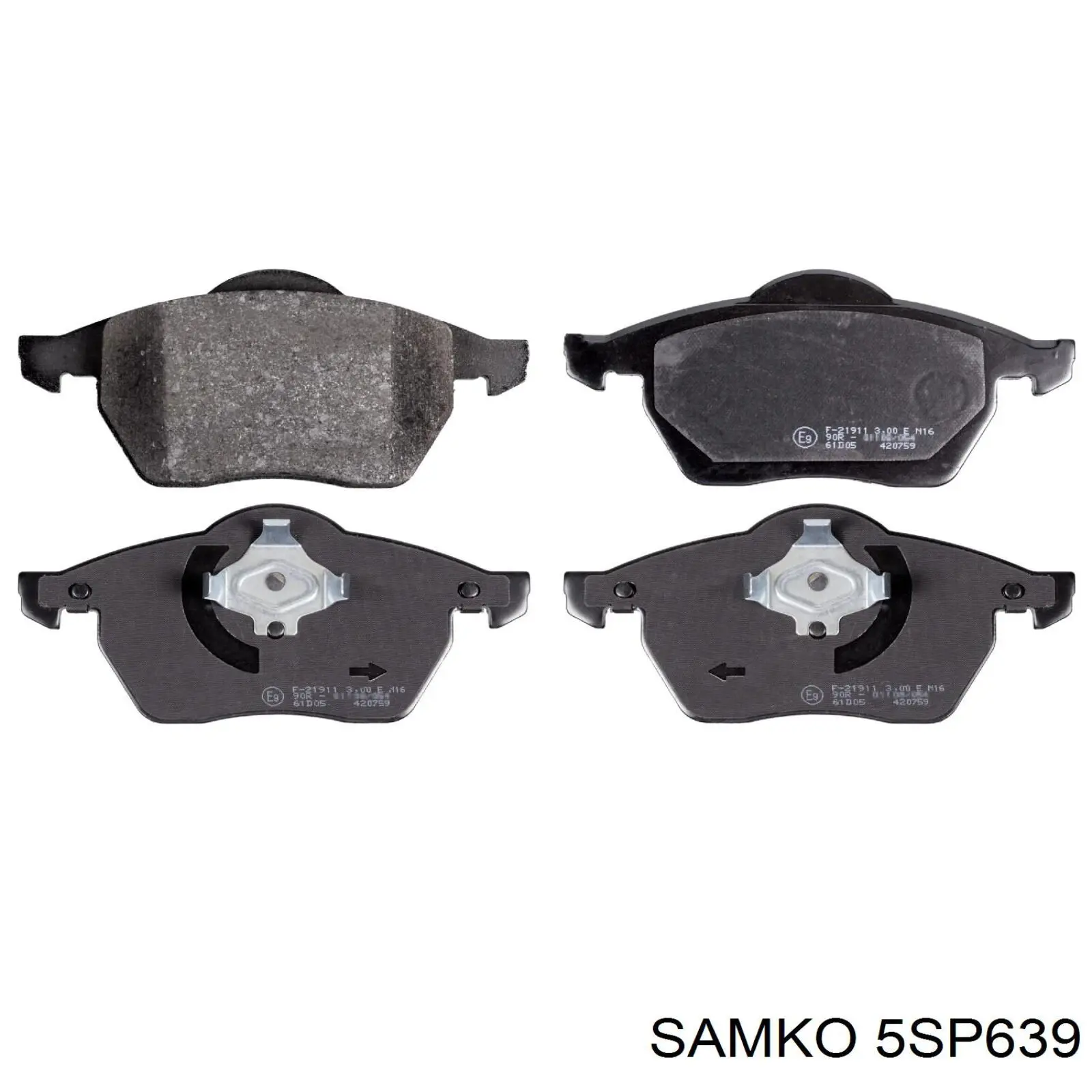 5SP639 Samko колодки гальмівні передні, дискові