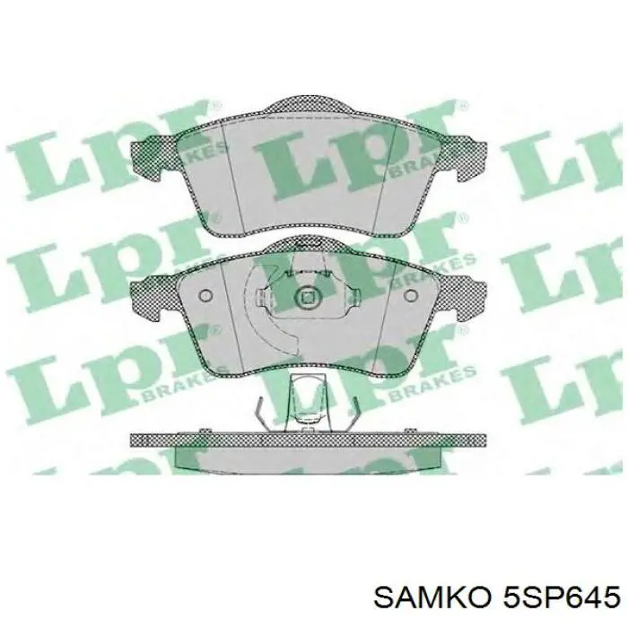 5SP645 Samko Передні гальмівні колодки