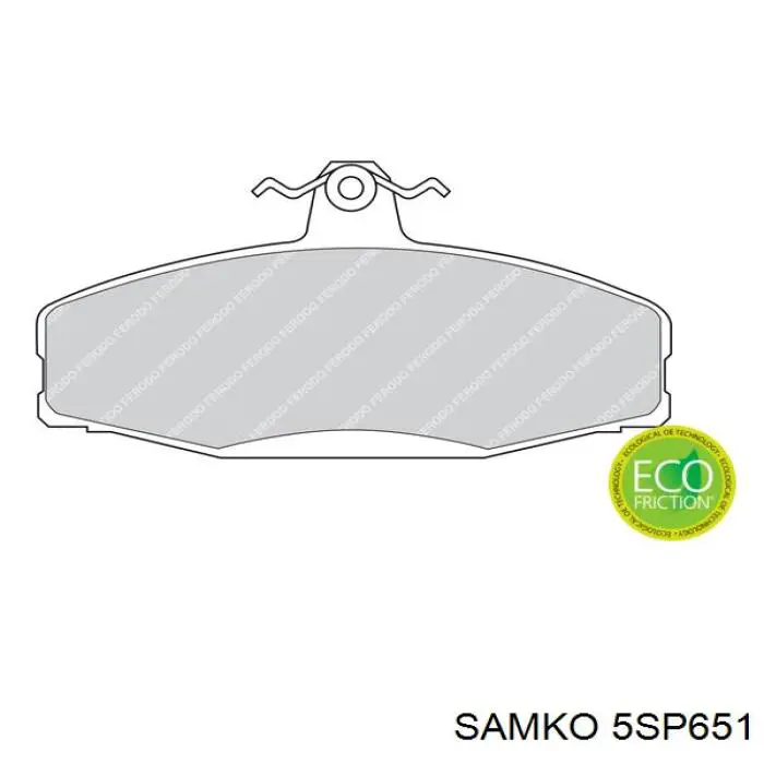 Купити 5SP651 Samko Колодки гальмівні передні, дискові