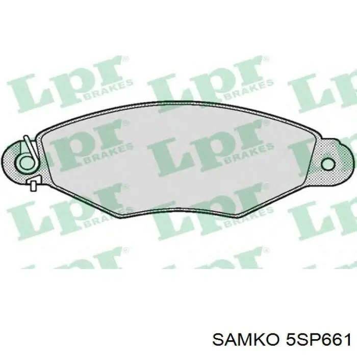5SP661 Samko колодки гальмівні передні, дискові