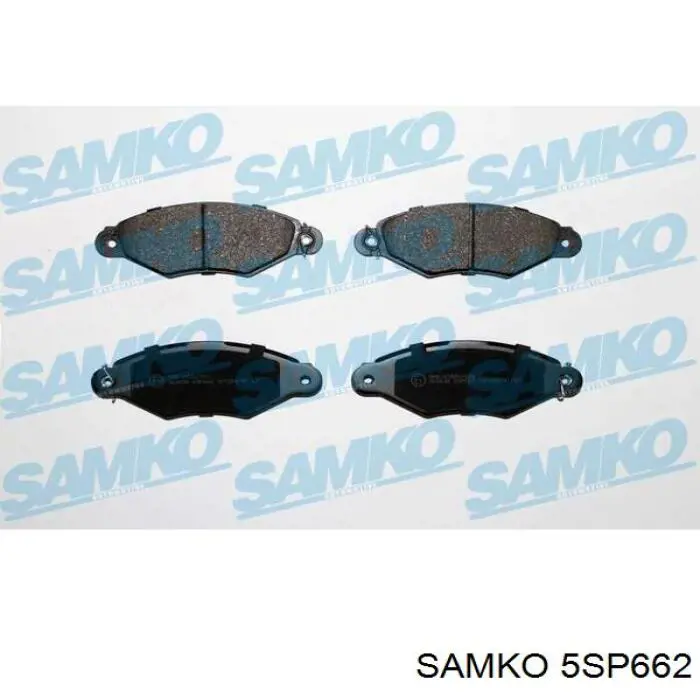 Гальмівні колодки Samko 5SP662 ціна, від 16.43 USD