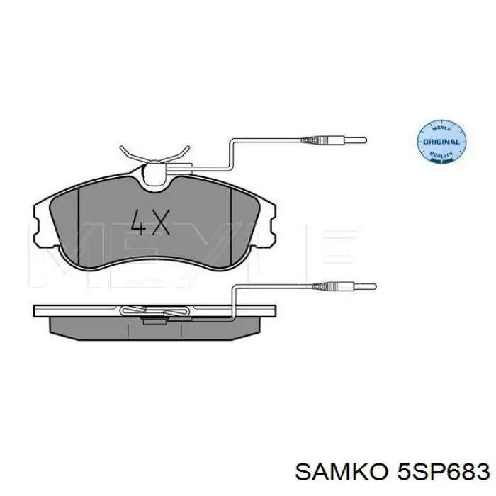 Купити 5SP683 Samko Колодки гальмівні передні, дискові