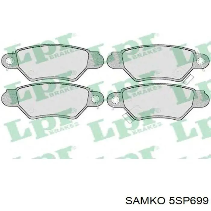 Задні гальмівні колодки Samko 5SP699 ціна, від 13.23 USD