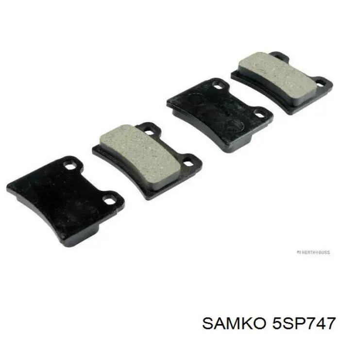 5SP747 Samko колодки гальмові задні, дискові