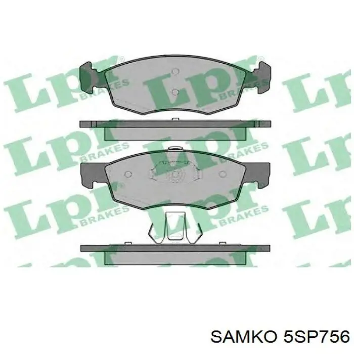 Купити 5SP756 Samko Колодки гальмівні передні, дискові