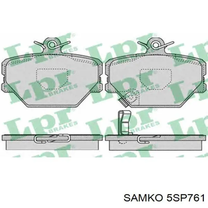 Гальмівні колодки Samko 5SP761 ціна, від 13.49 USD