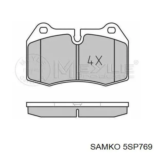Гальмівні колодки Samko 5SP769 ціна, від 18.26 USD