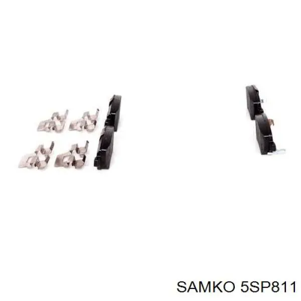 Задні гальмівні колодки Samko 5SP811 ціна, від 13.88 USD