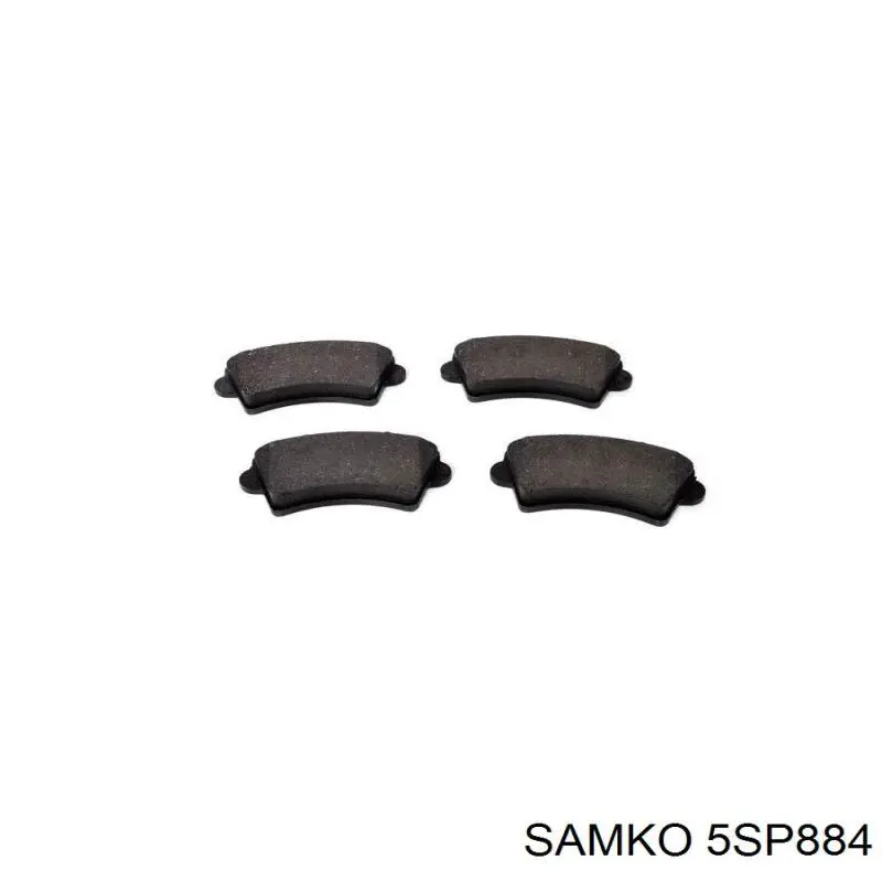 Гальмівні колодки Samko 5SP884 ціна, від 18.57 USD