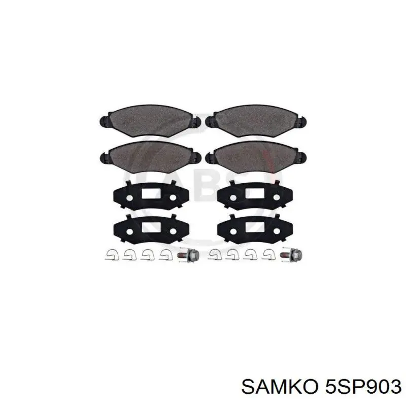 Гальмівні колодки Samko 5SP903 ціна, від 15.32 USD