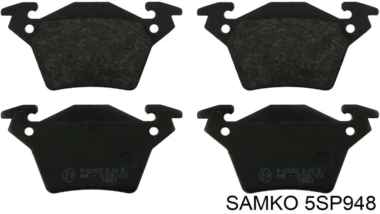 5SP948 Samko колодки гальмові задні, дискові