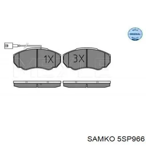 Гальмівні колодки Samko 5SP966 ціна, від 19.42 USD