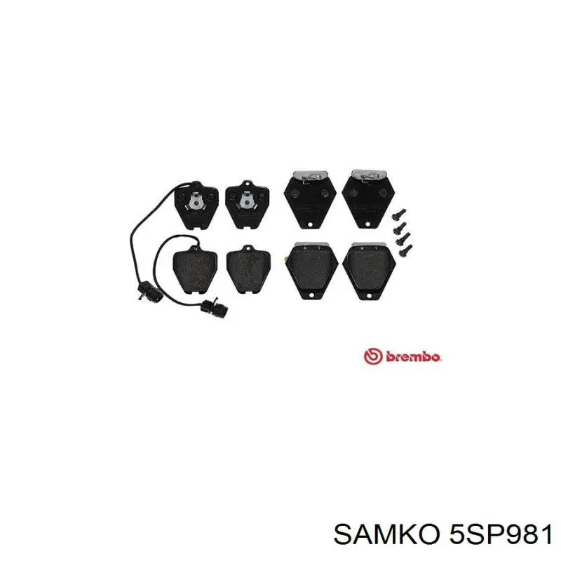 Гальмівні колодки Samko 5SP981 ціна, від 30.28 USD