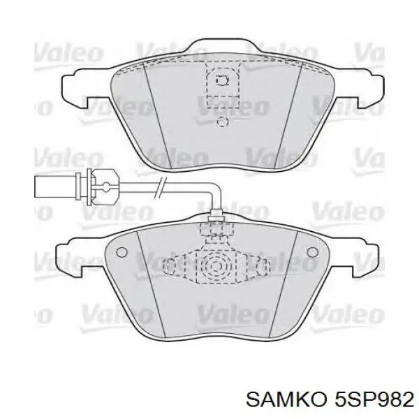 Купити 5SP982 Samko Колодки гальмівні передні, дискові