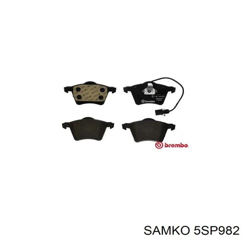 Гальмівні колодки Samko 5SP982 ціна, від 21.47 USD