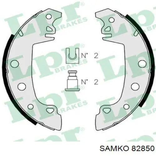 Колодки гальмові задні, барабанні 82850 Samko