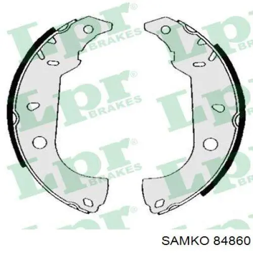 Колодки гальмові задні, барабанні 84860 Samko