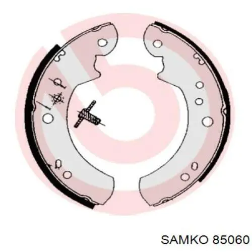 Колодки гальмові задні, барабанні 85060 Samko