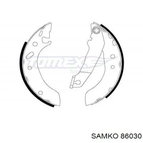 Колодки гальмові задні, барабанні 86030 Samko