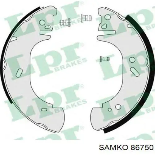 86750 Samko колодки гальмові задні, барабанні