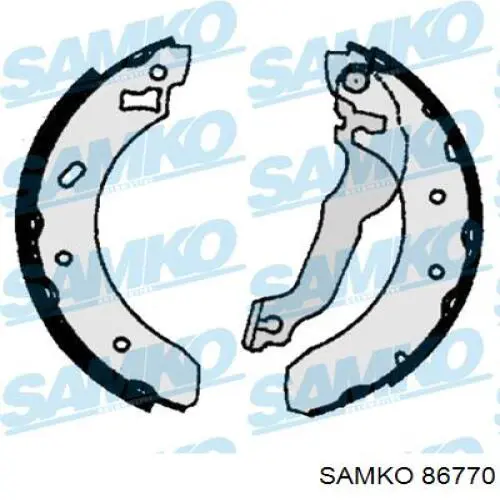 Колодки гальмові задні, барабанні Samko 86770 ціна, від 24.79 USD