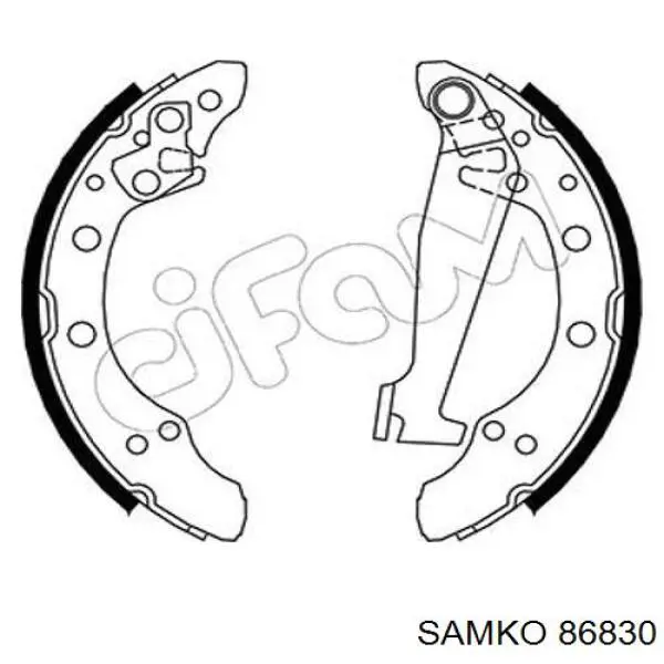 Колодки гальмові задні, барабанні 86830 Samko