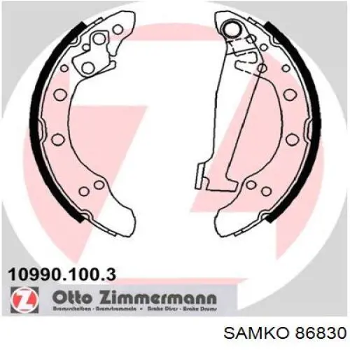 Колодки гальмові задні, барабанні Samko 86830 ціна, від 14.66 USD