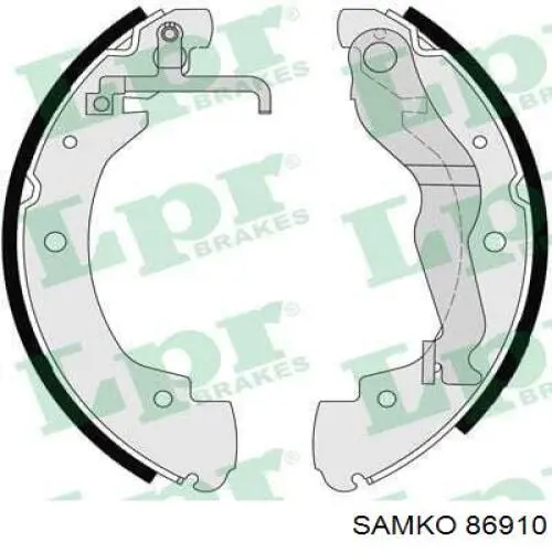 Колодки гальмові задні, барабанні 86910 Samko