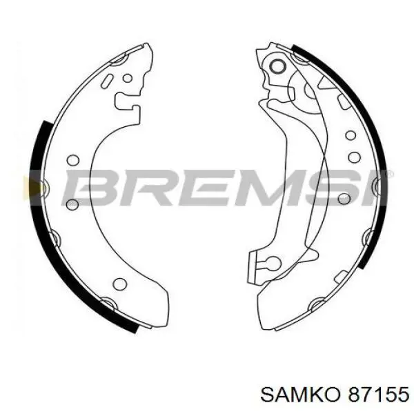 Колодки гальмові задні, барабанні 87155 Samko