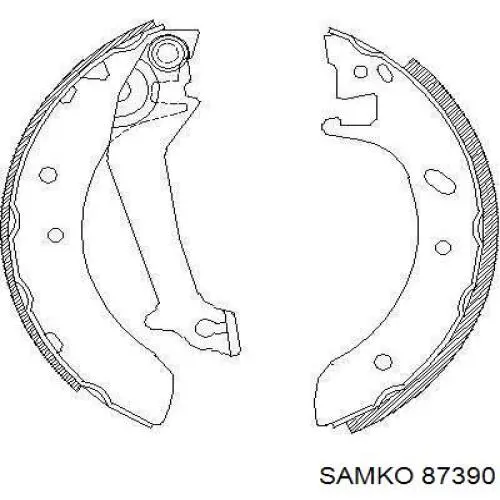 Колодки гальмові задні, барабанні Samko 87390 ціна, від 18.88 USD