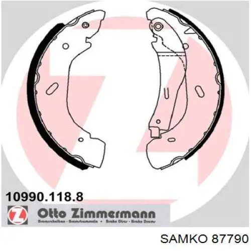Колодки гальмові задні, барабанні 87790 Samko