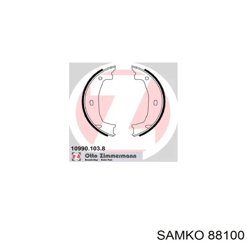 Колодки ручника / стоянкового гальма Samko 88100 ціна, від 16.83 USD