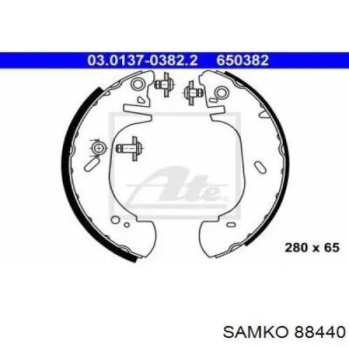 Колодки гальмові задні, барабанні Samko 88440 ціна, від 29.12 USD
