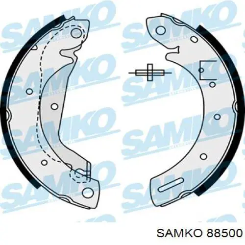 Купити 88500 Samko Колодки гальмові задні, барабанні