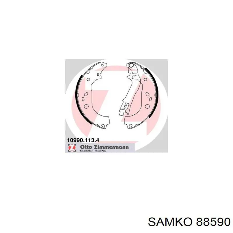 Колодки гальмові задні, барабанні 88590 Samko