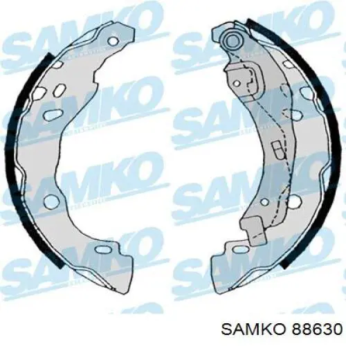 Купити 88630 Samko Колодки гальмові задні, барабанні