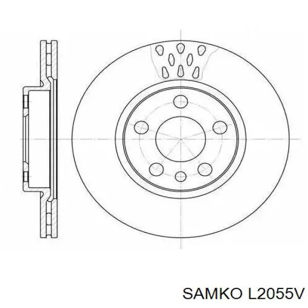 Диск переднього гальма Samko L2055V ціна, від 24.19 USD