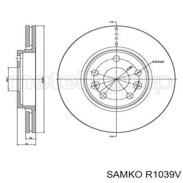 Купити R1039V Samko Ротор гальмівний