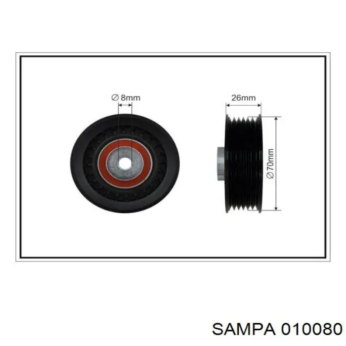 010080 Sampa Otomotiv‏ ролик приводного ременя, паразитний