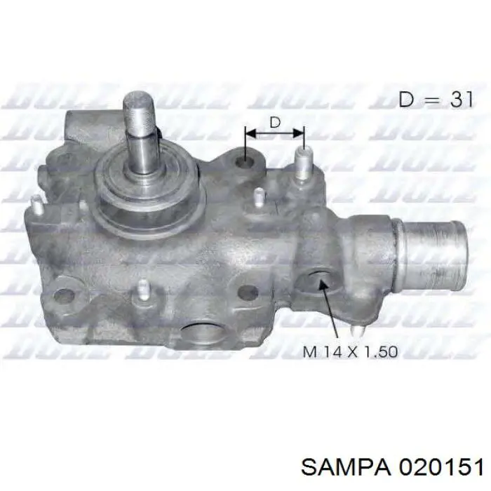 Купити 020151 Sampa Otomotiv‏ Гайка кріплення сайлентблока заднього нижнього важеля
