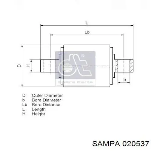 020537 Sampa Otomotiv‏ Голчастий підшипник задньої балки