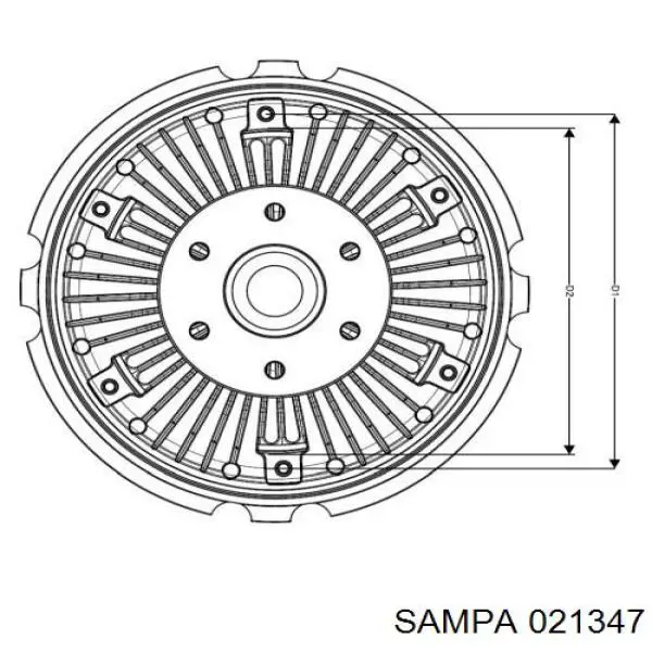 Купити 021347 Sampa Otomotiv‏ Муфта вязкостная системи охолодження