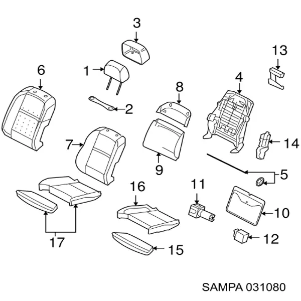 Шпилька колісна передня Sampa Otomotiv‏ 031080 ціна, від 4.83 USD