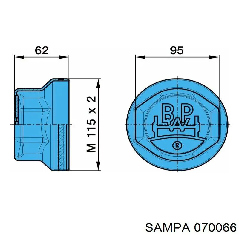 Заглушка маточини Sampa Otomotiv‏ 070066 ціна, від 6.76 USD