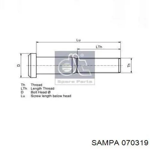 Колісний болт задній Sampa Otomotiv‏ 070319 ціна, від 4.23 USD