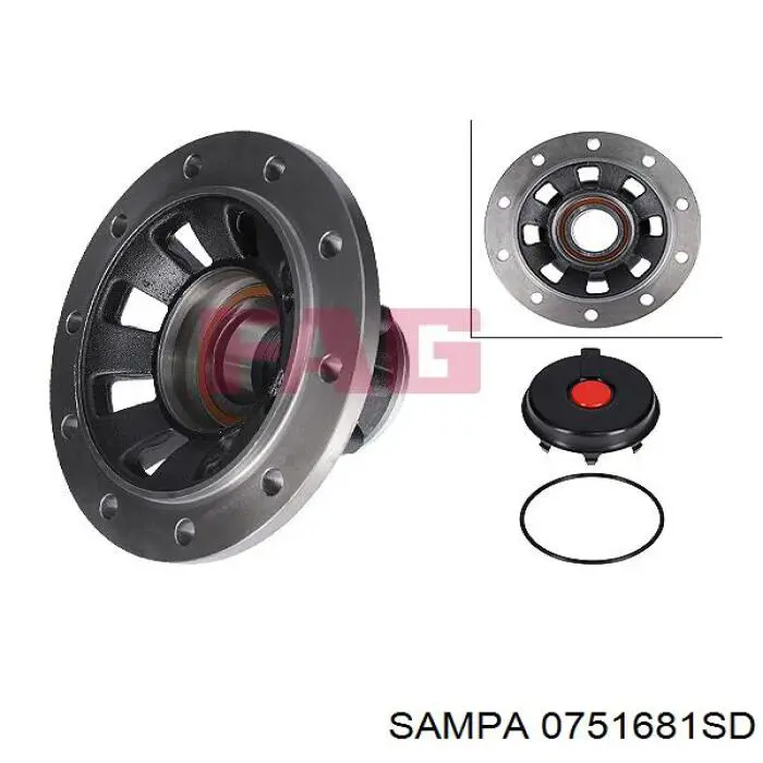Маточини задніх коліс Sampa Otomotiv‏ 0751681SD ціна, від 328.80 USD