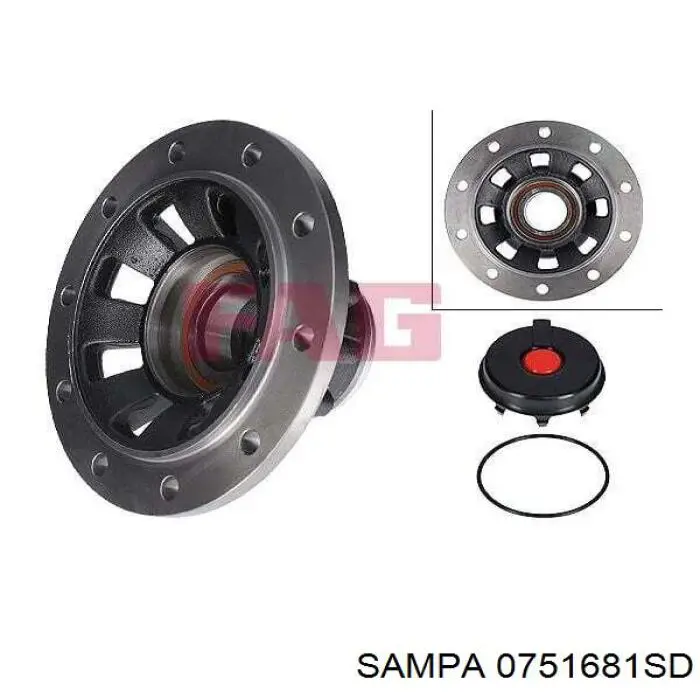 0751681SD Sampa Otomotiv‏ Маточина задня