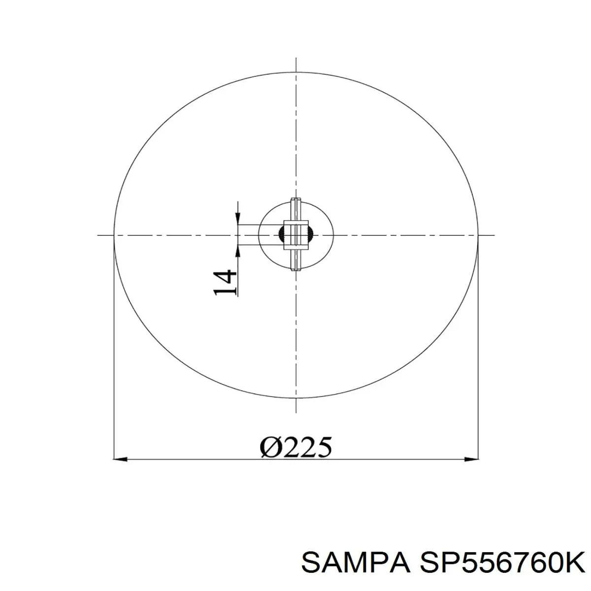 Пневмоподушка/Пневморессора моста переднього Sampa Otomotiv‏ SP556760K ціна, від 100.37 USD