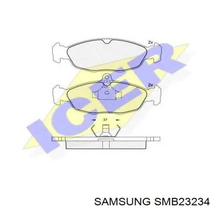 SMB23234 Samsung колодки гальмівні передні, дискові