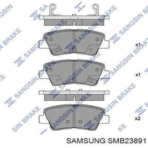SMB23891 Samsung колодки гальмівні передні, дискові